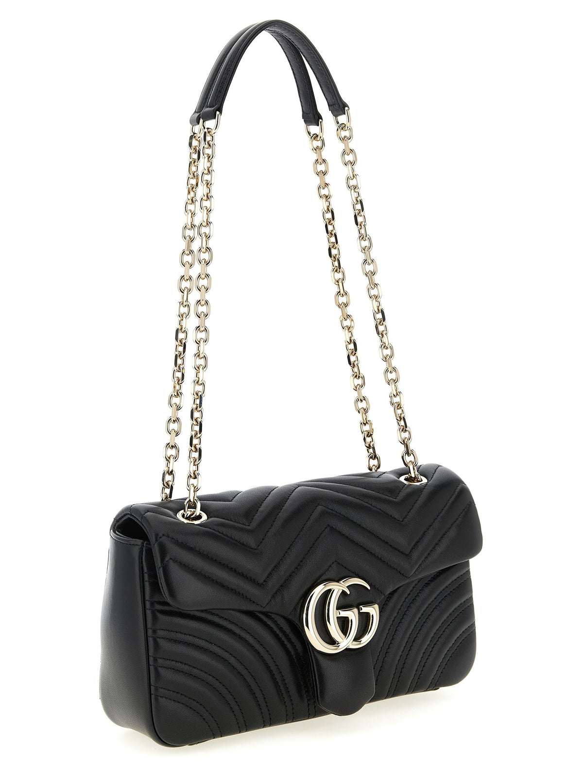 Gucci GG Marmont Medium Shoulder Bag Black, view 3