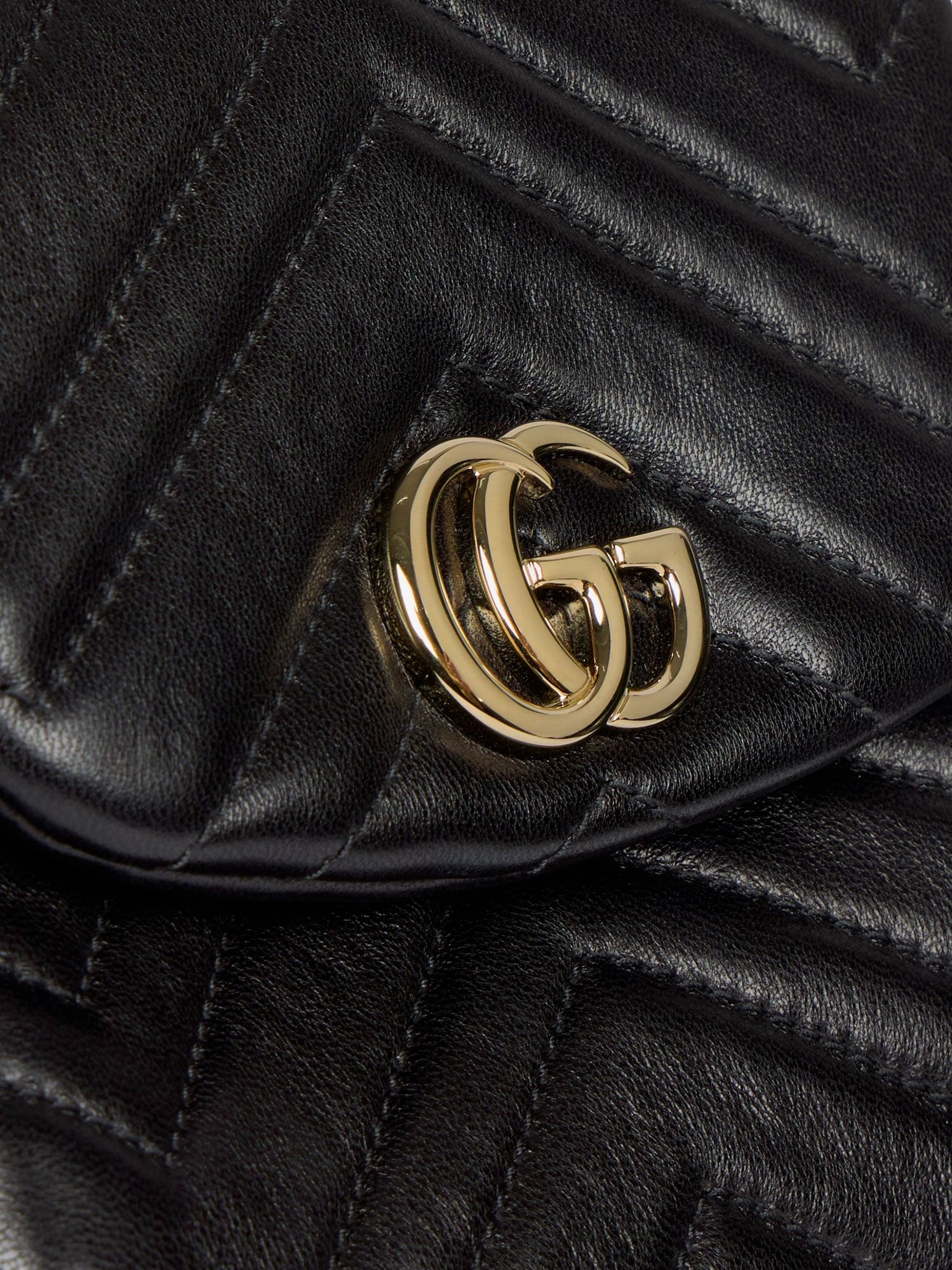 Gucci Women's GG Marmont Mini Leather Backpack Black
