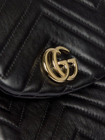 Gucci Women's GG Marmont Mini Leather Backpack Black