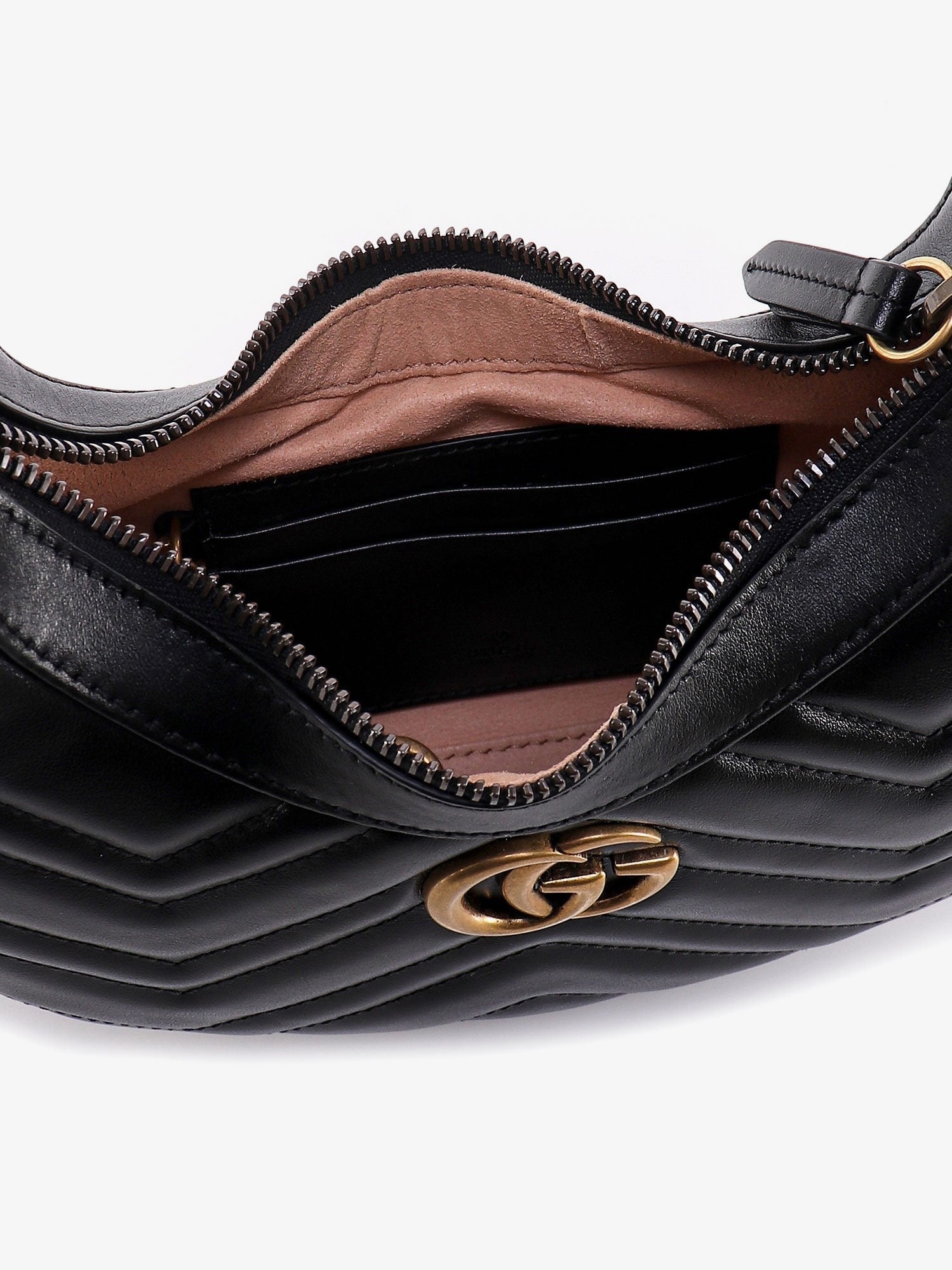 Gucci Women's GG Marmont Quilted Leather Shoulder Bag Black