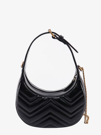 Gucci Women's GG Marmont Quilted Leather Shoulder Bag Black