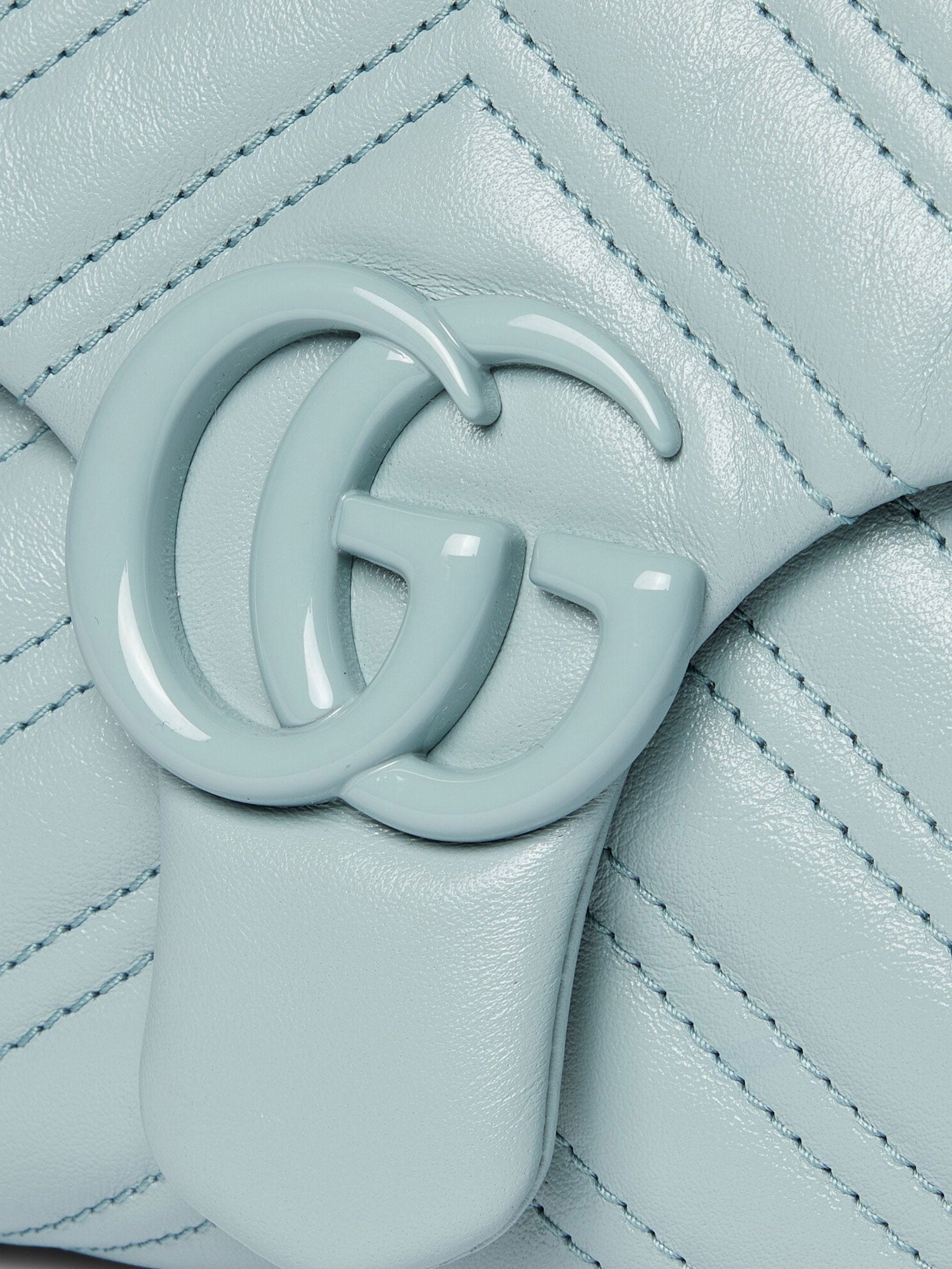 Gucci Women's GG Marmont Quilted Leather Shoulder Bag Blue