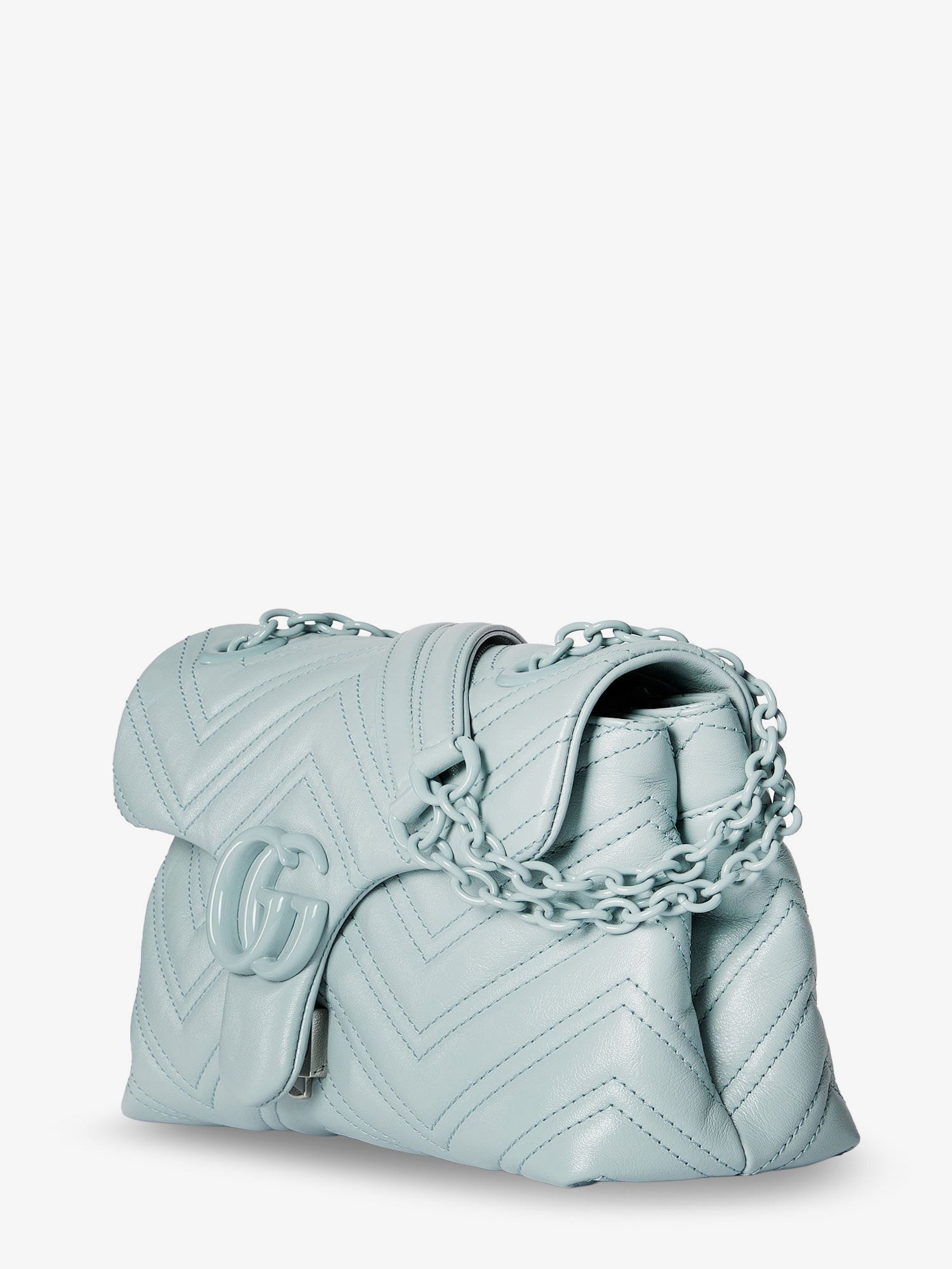 Gucci Women's GG Marmont Quilted Leather Shoulder Bag Blue