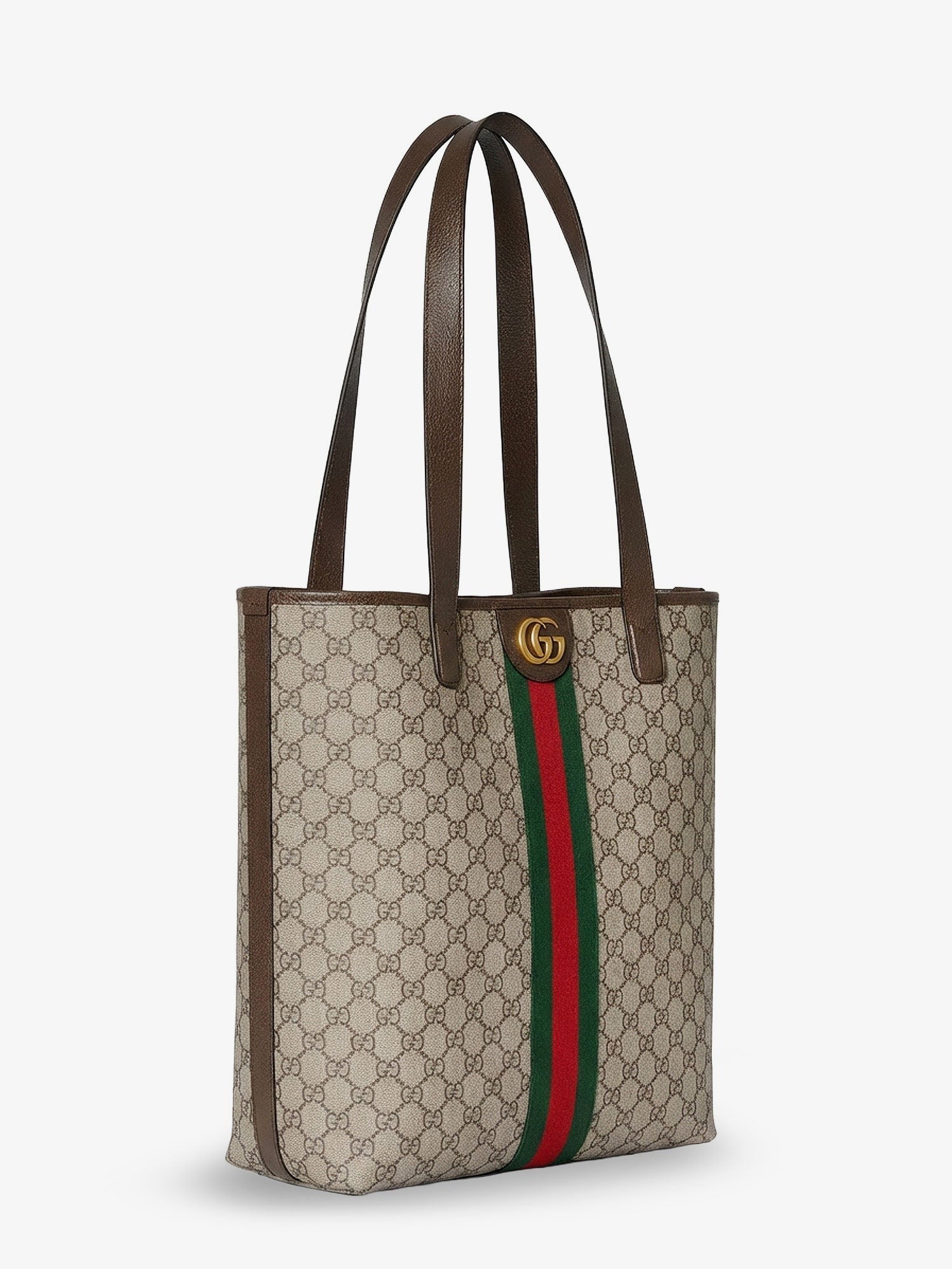 Gucci Men's GG Monogram Fabric Ophidia Shopping Bag Beige