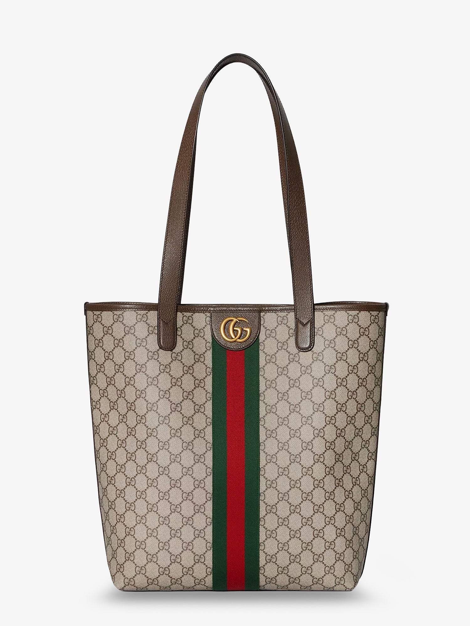 Gucci Men's GG Monogram Fabric Ophidia Shopping Bag Beige