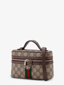 Gucci Women's GG Monogram Fabric Ophidia Vanity Crossbody Bag Beige