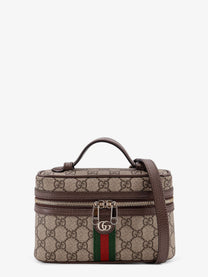 Gucci Women's GG Monogram Fabric Ophidia Vanity Crossbody Bag Beige
