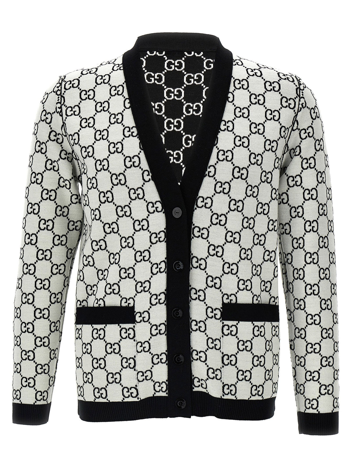 Gucci GG Reversible Cardigan White