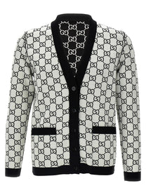 Gucci GG Reversible Cardigan White