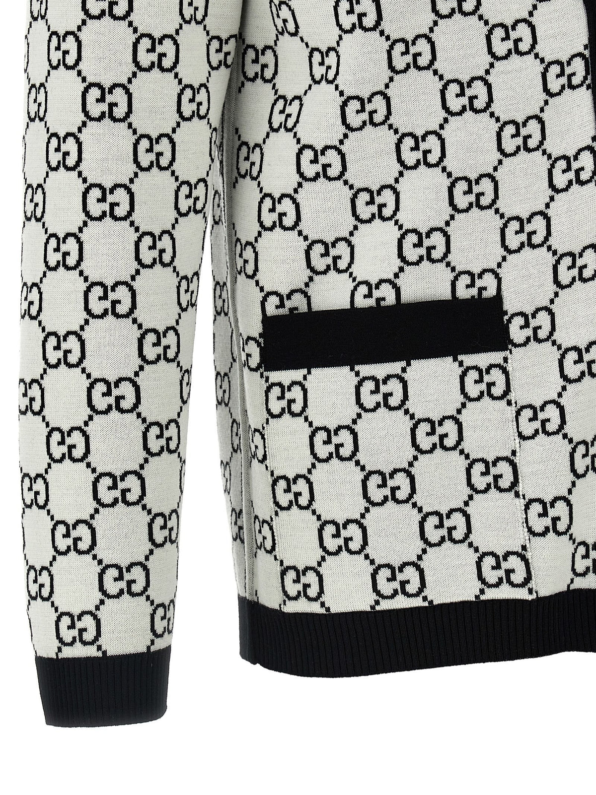 Gucci GG Reversible Cardigan White