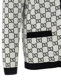 Gucci GG Reversible Cardigan White