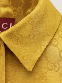 Gucci Women's GG Satin Chemisier Dress White