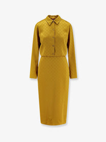 Gucci Women's Jacquard GG Dress Yellow