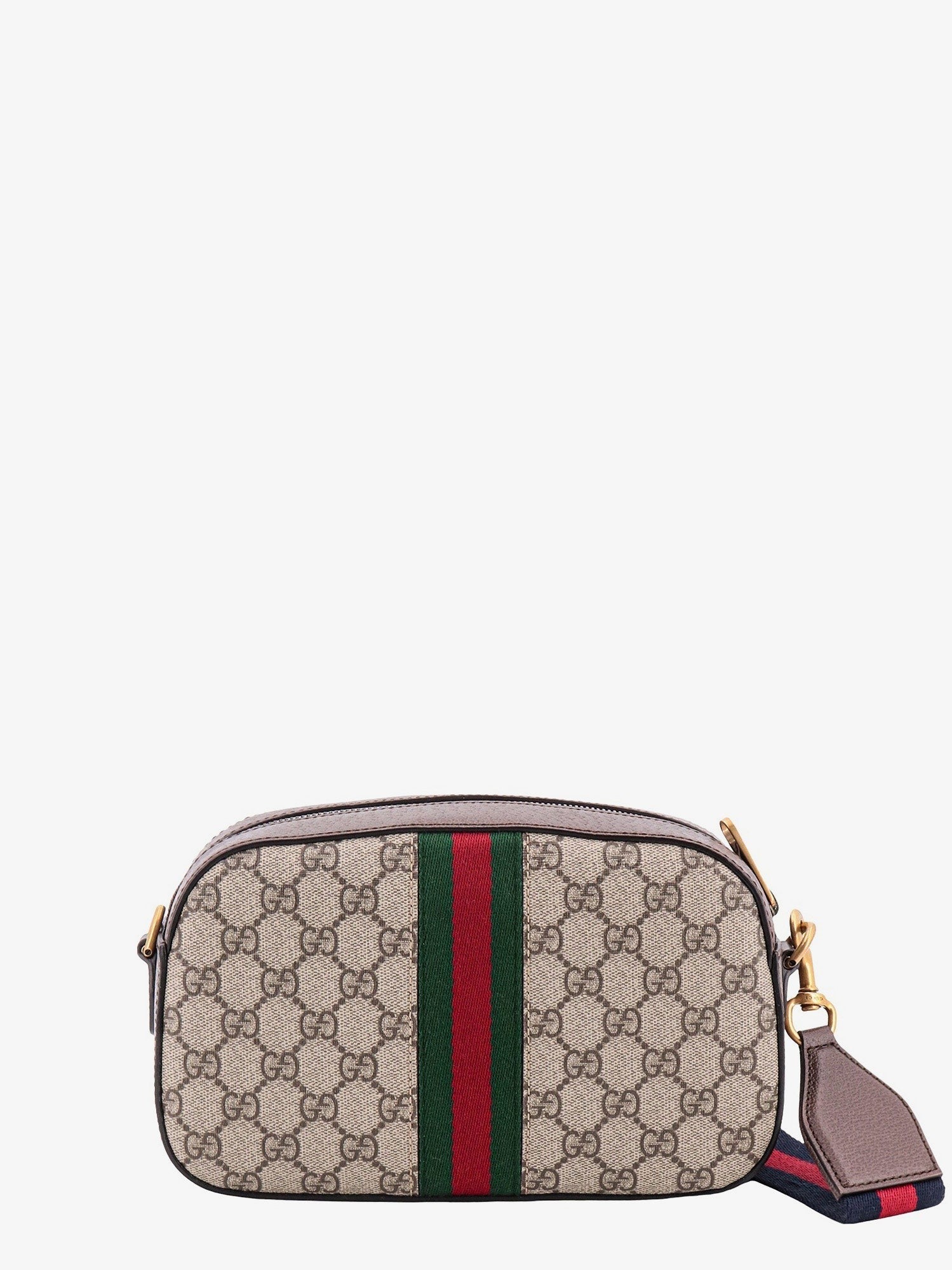 Gg Supreme Fabric And Leather Shoulder Bag