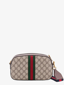 Gg Supreme Fabric And Leather Shoulder Bag
