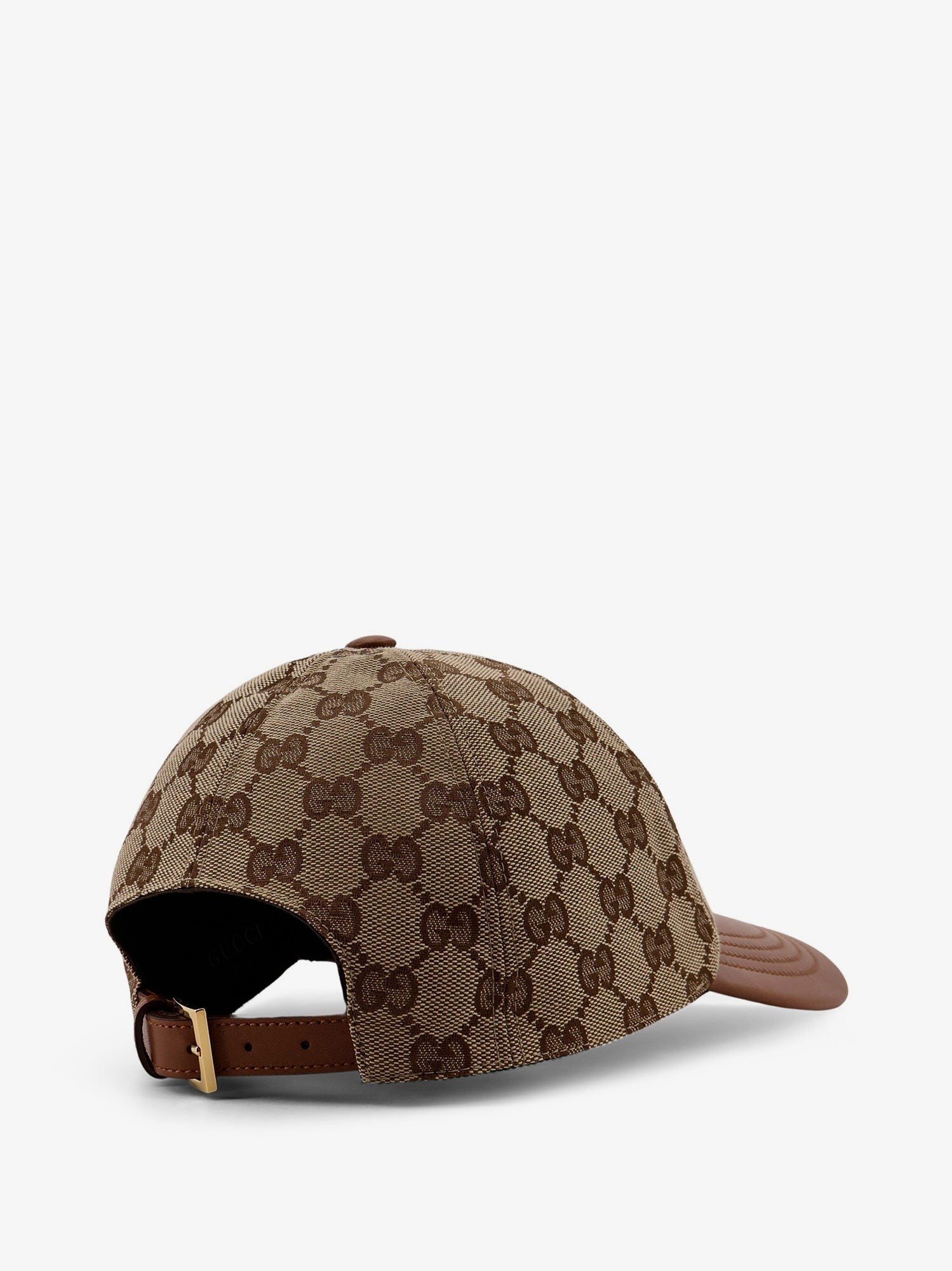 Gucci Women's GG Supreme Fabric and Leathr Hat Beige