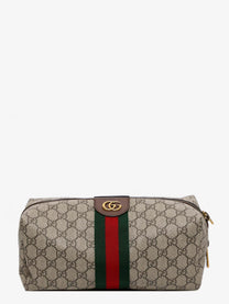 Gucci Men's GG Supreme Fabric Beauty Case Beige