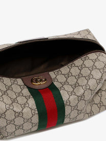 Gucci Men's GG Supreme Fabric Beauty Case Beige