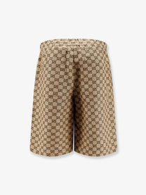 Gucci Men's GG Supreme Fabric Shorts Beige