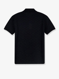 Gucci Men's GG Viscose Blend Polo Shirt Black