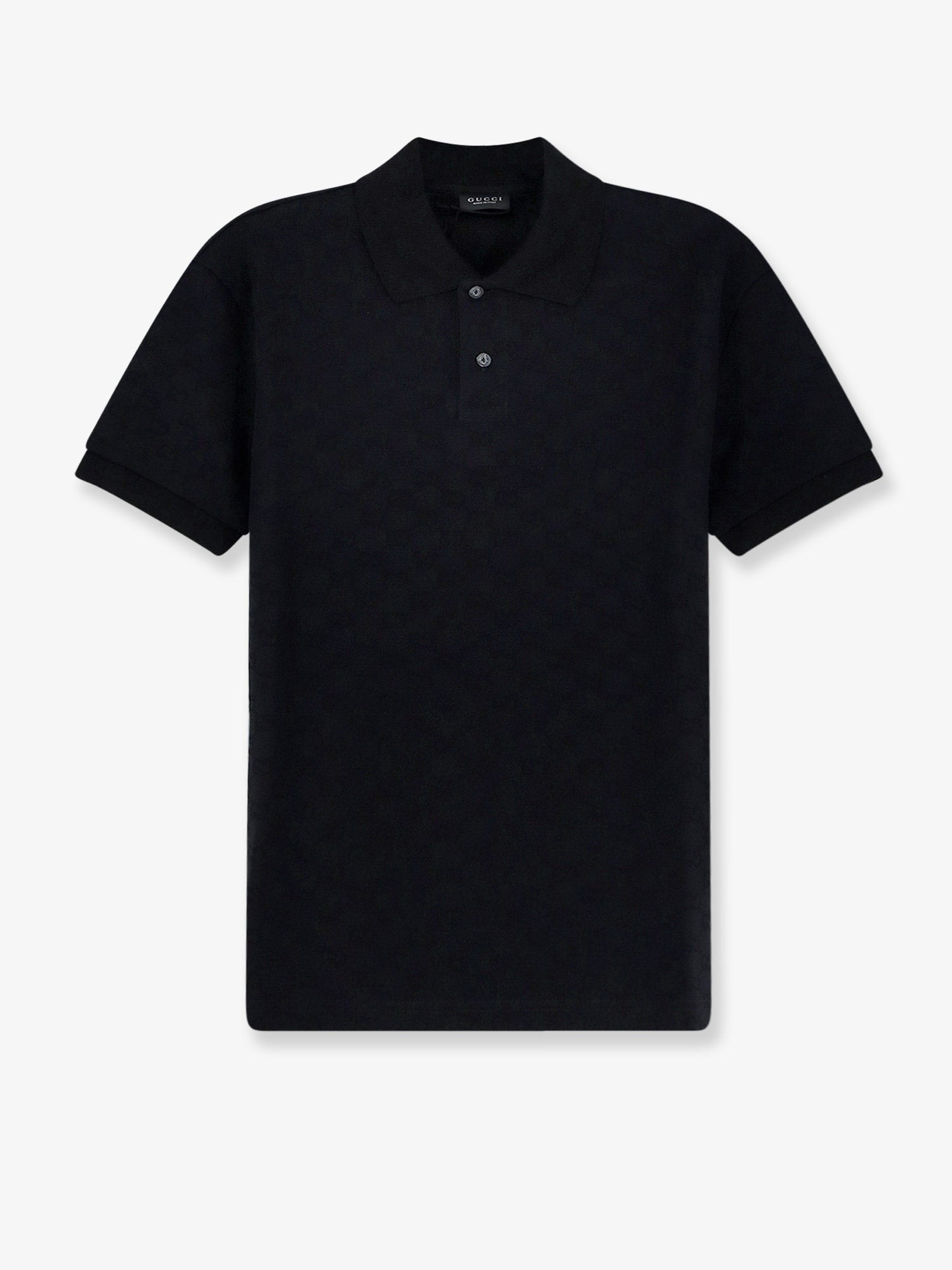 Gucci Men's GG Viscose Blend Polo Shirt Black