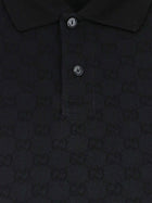 Gucci Men's GG Viscose Blend Polo Shirt Black, view 3