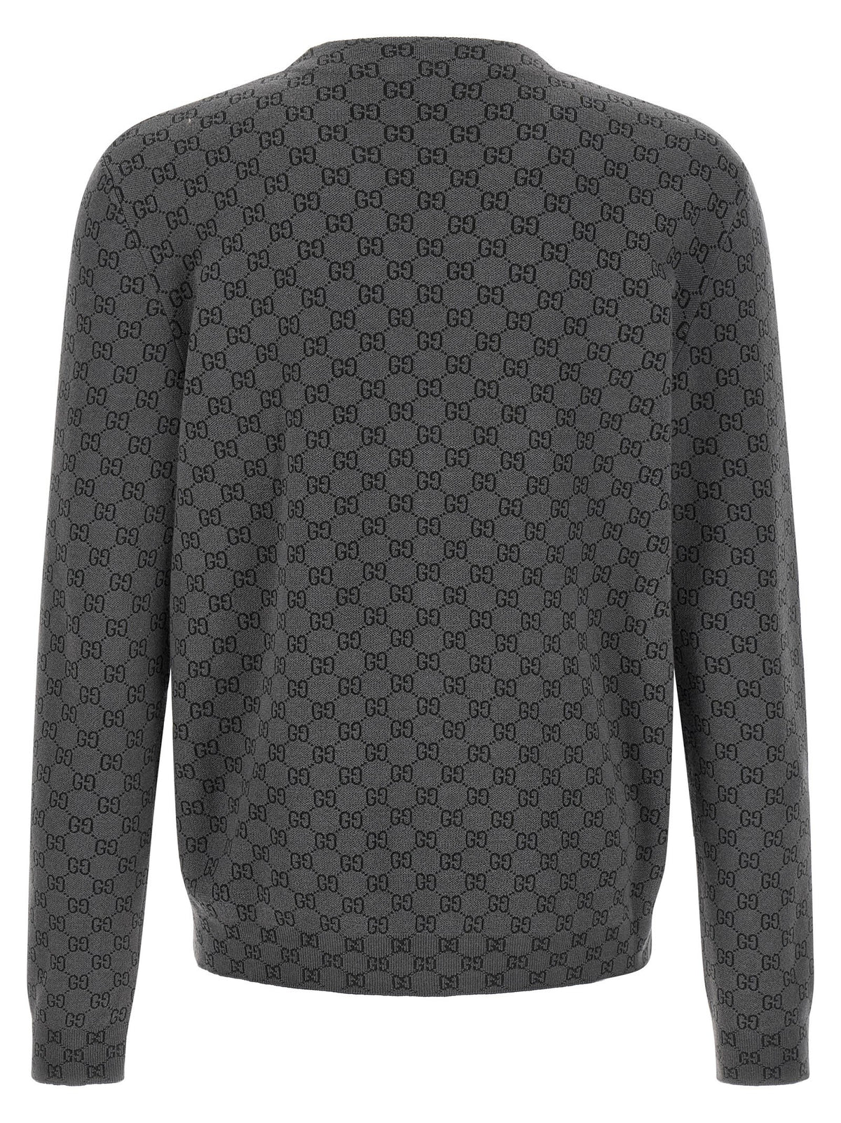 Gucci GG Wool and Silk Cardigan Grey