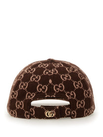 Gucci Women's GG Wool Baseball Hat Brown
