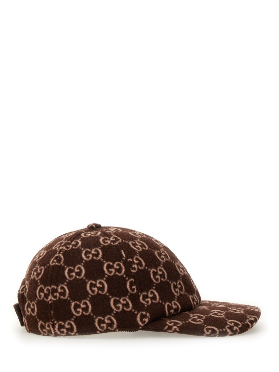 Gucci Women's GG Wool Baseball Hat Brown