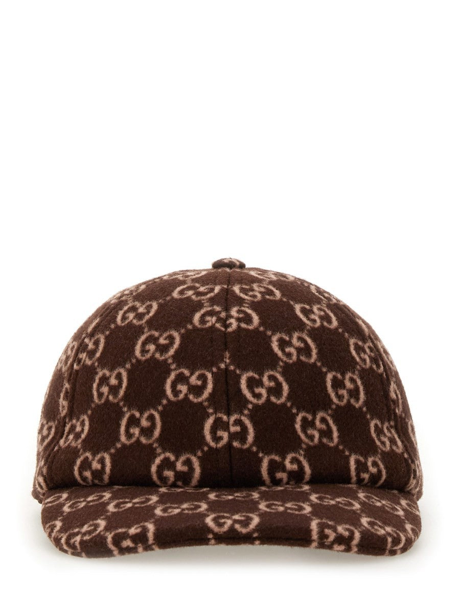 Gucci Women's GG Wool Baseball Hat Brown
