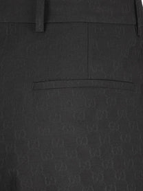 Gucci Men's GG Wool Blend Trousers Black