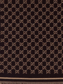 Gucci Men's GG Wool Jacquard Scarf Beige