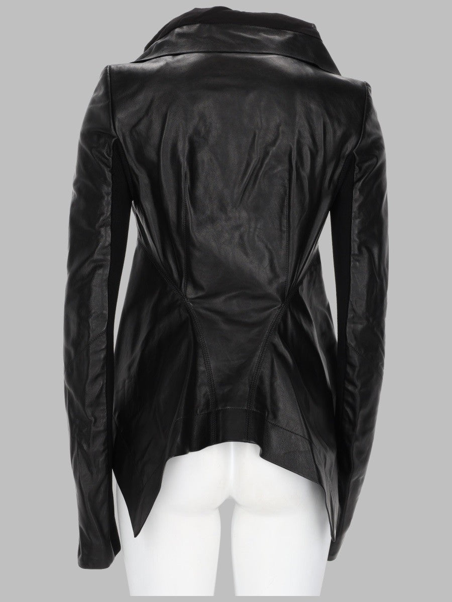 Rick Owens Women's Giacca Biker in Pelle Naska Black