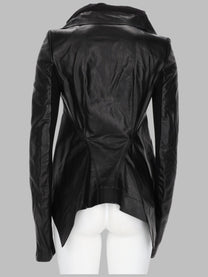 Rick Owens Women's Giacca Biker in Pelle Naska Black