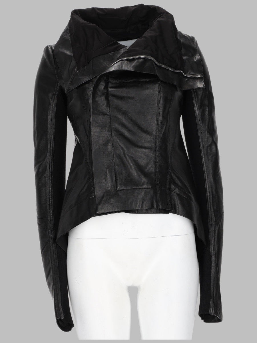 Rick Owens Women's Giacca Biker in Pelle Naska Black