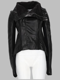 Rick Owens Women's Giacca Biker in Pelle Naska Black