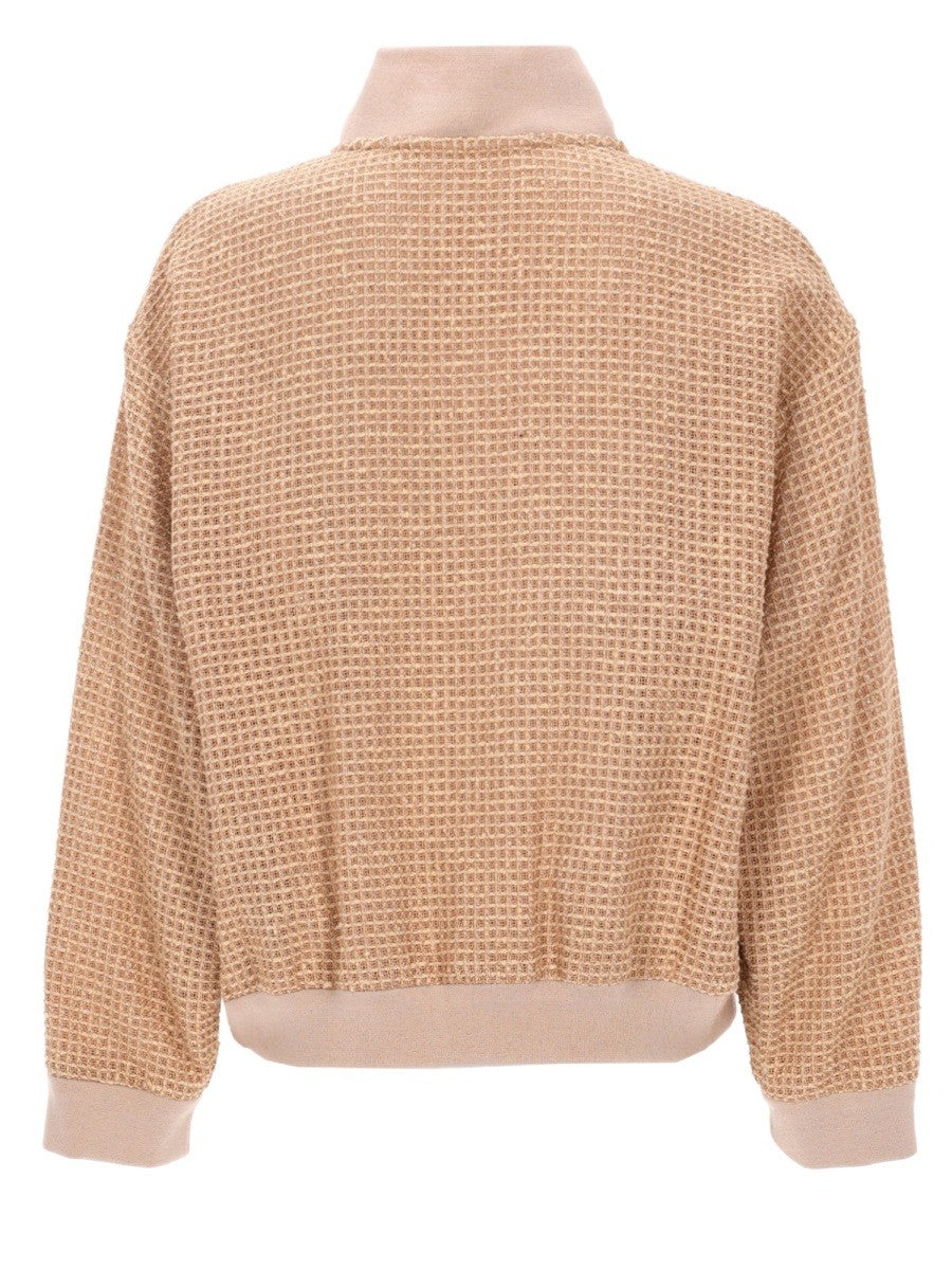 Fabiana Filippi Women's Giacca Bomber Con Dettaglio Paillettes Beige