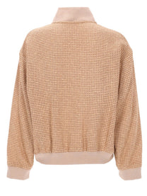 Fabiana Filippi Women's Giacca Bomber Con Dettaglio Paillettes Beige