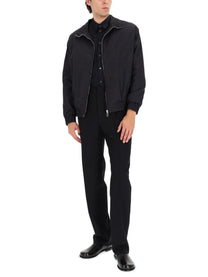 Fendi Men's Giacca Bomber Con Trama Black