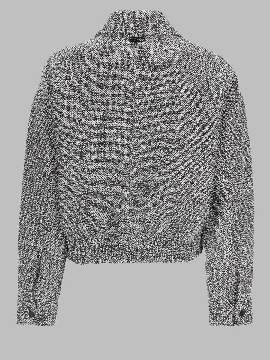 Michael Kors Women's Giacca Bomber in Cotone Con Zip Grey
