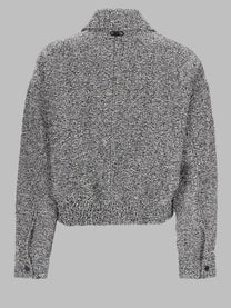 Michael Kors Women's Giacca Bomber in Cotone Con Zip Grey