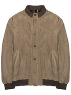 Low Brand Men's Suede Bomber Jacket Beige