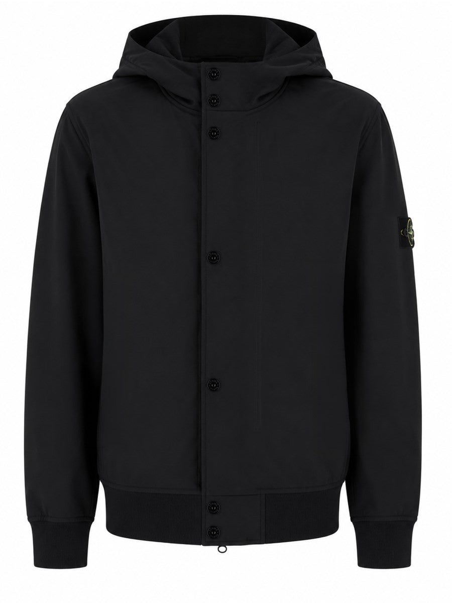 Stone Island Men's Giacca Con Cappuccio Black