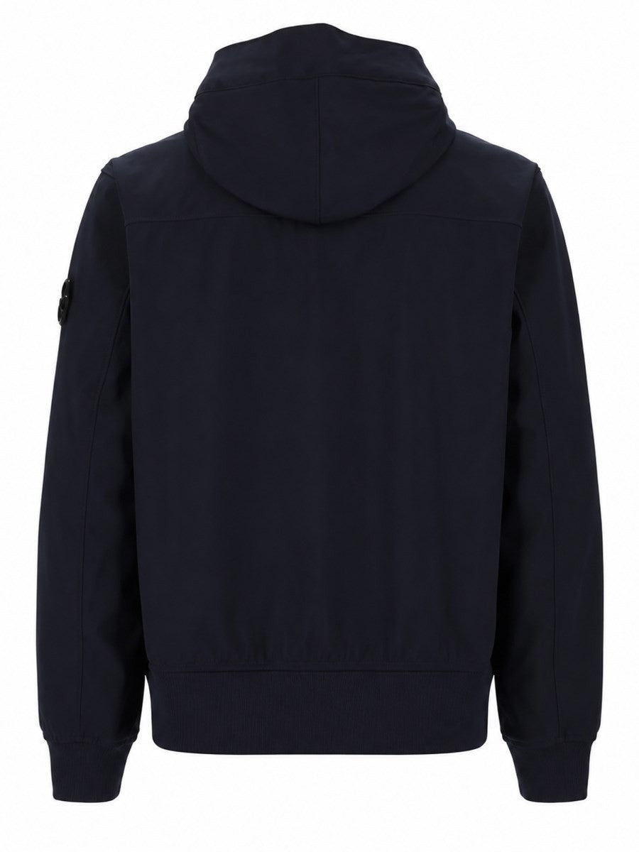 Stone Island Men's Giacca Con Cappuccio Blue
