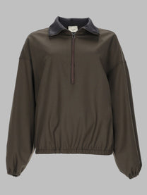 Alysi Women's Giacca Con Zip Tre Quarti Green