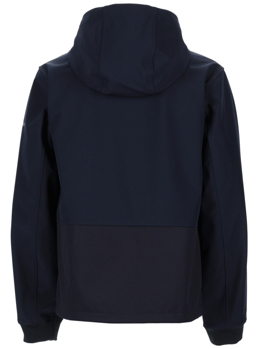 Woolrich Men's Giacca Con Zip Cappuccio Blue
