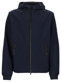 Woolrich Men's Giacca Con Zip Cappuccio Blue