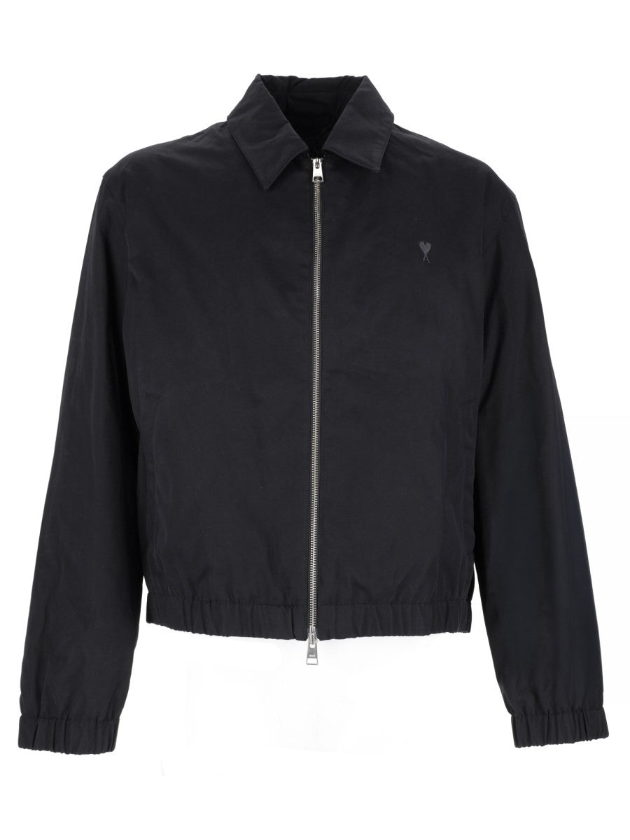 Ami Paris Men's Giacca Con Zip Black