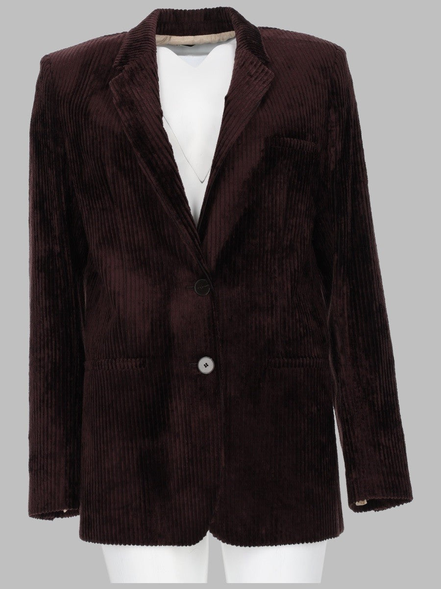 Alysi Women's Giacca Corduroy Monopetto Red