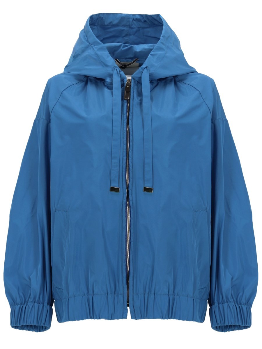 S MAX MARA Women's Giacca Corta in Taffetà Antigoccia Blue